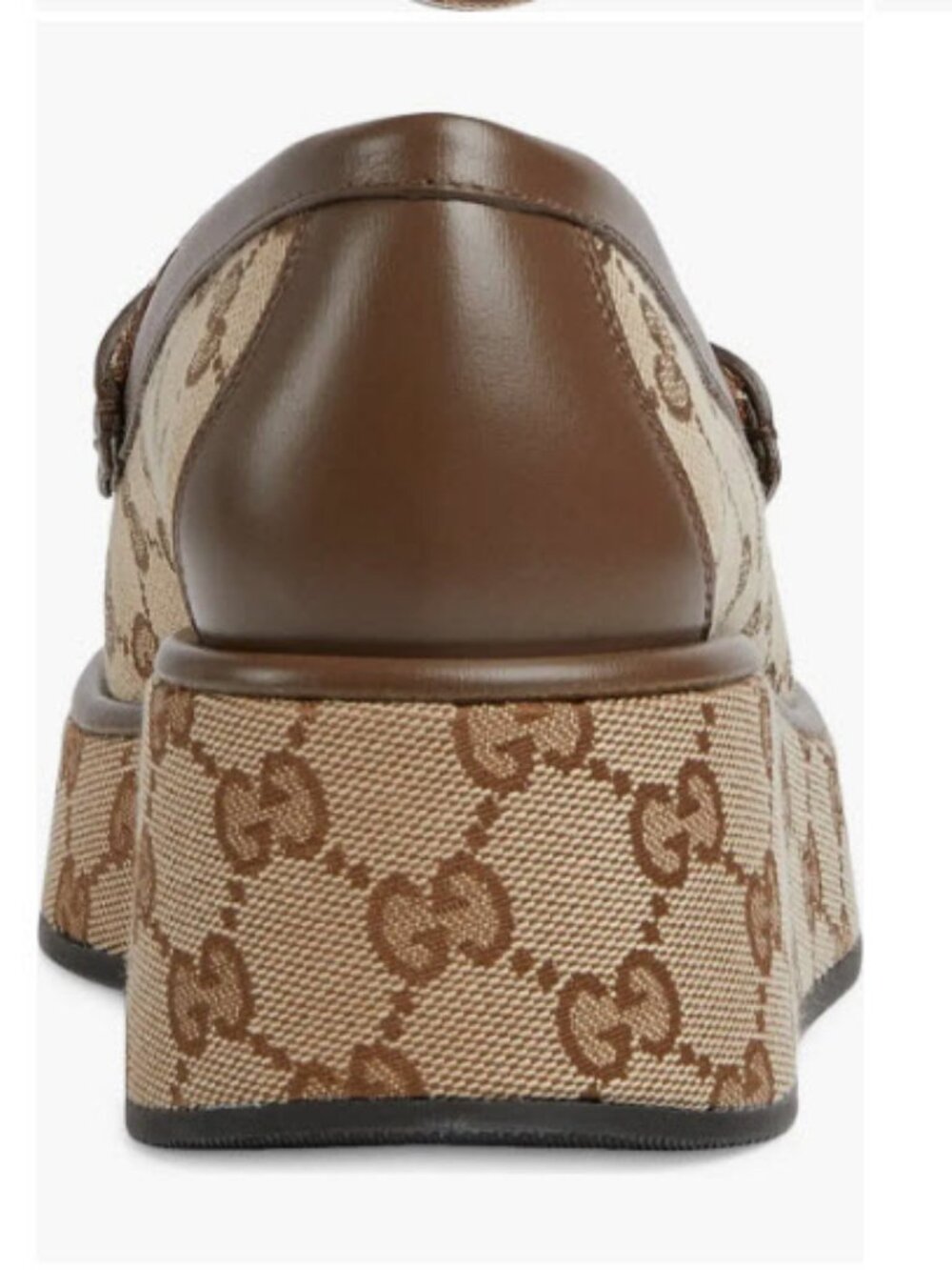 Gucci Ilde Brown Guccissima Canvas GG Supreme Horsebit Flatform Loafer 39 US/9 - Picture 3 of 16